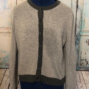 Two Tone Gray LOFT Cardigan Size L Large